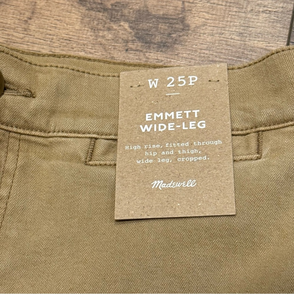Madewell The Petite Emmett Wide-Leg Crop Pant: Welt Pocket Edition Size 25P - Picture 3 of 7